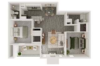 a1 floor plan  1 bedroom with 2 baths  129