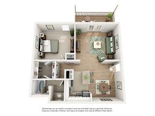 A2 Floor Plan at The Brookwood, Homewood, AL