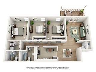 C1 Floor Plan at The Brookwood, Alabama, 35209