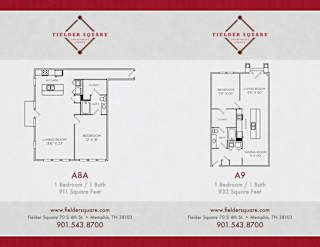 A8A and A9 Floorplan at Fielder Square, Memphis, TN