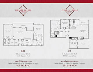 B11 and C1 Floorplan at Fielder Square, Memphis, Tennessee