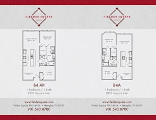 B4 ALT and B4A Floorplan at Fielder Square, Tennessee