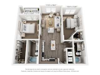 B1 Floorplan at Parkside Apartments, Birmingham