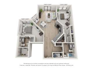 B5 Floor Plan at Vista Germantown, Tennessee, 37208