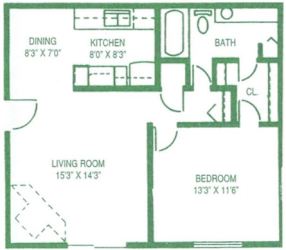 Landing at Woodlawn Tower 1 Bedroom Wichita, KS
