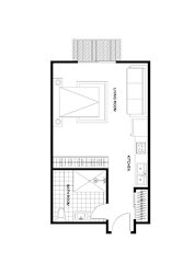 The Lodge Studio 2D floor plan at The Lodge Apartments, Oklahoma