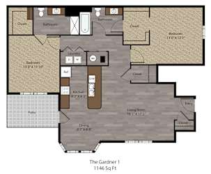 Floor Plan The Gardner 1