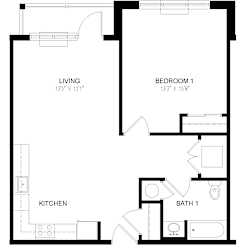 Residence 11 Floor Plan at Station Village at Denville, Denville, New Jersey