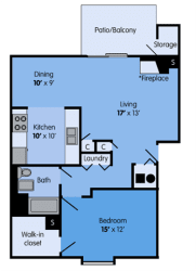 THE WILLOW Floor Plan THE WILLOW Floor Plan at Woodbridge Apartments, Louisville, 40242