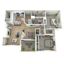 The Howell FloorPlan at Manchester Place Apartments, Lithia Springs, GA, 30122