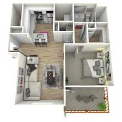 The Mundy FloorPlan at Manchester Place Apartments, Georgia