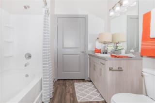 Classic Bathroom Interior at One White Oak Apartments, Cumming