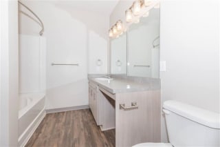 Bright Bathroom at One White Oak Apartments, Cumming, GA
