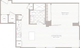 1 bedroom 1 bath J at Artline Apartments, Washington, Washington-DC