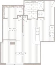 1 bedroom 1 bath O at Artline Apartments, Washington, DC