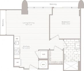 1 bedroom 1 bath C at Artline Apartments, Washington, Washington-DC