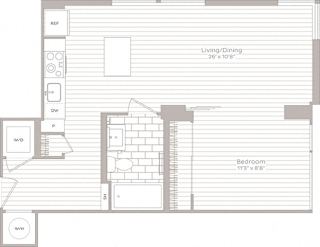 1 bedroom 1 bath E at Artline Apartments, Washington-DC
