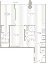2 bedroom 2 bath C at Artline Apartments, Washington, DC