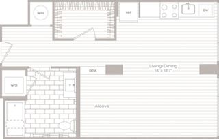 Studio 1 bath H at Artline Apartments, Washington-DC, 20024