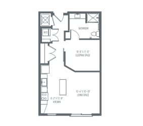 A1 Floor Plan A1 Floor Plan at Union Berkley, Missouri