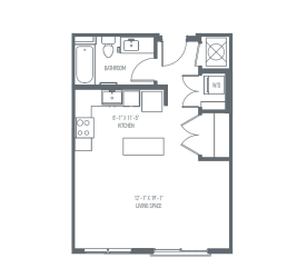 A2 Floor Plan A2 Floor Plan at Union Berkley, Kansas City, MO, 64120