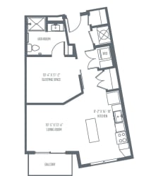 A3 Floor Plan A3 Floor Plan at Union Berkley, Kansas City, 64120