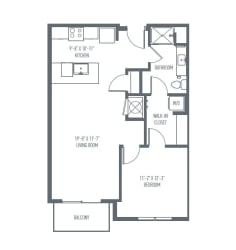 B1b Floor Plan B1b Floor Plan at Union Berkley, Kansas City, 64120