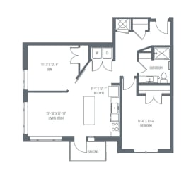 C2 Floor Plan C2 Floor Plan at Union Berkley, Kansas City