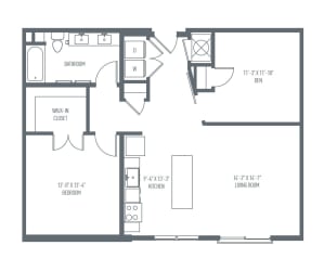 C3 Floor Plan C3 Floor Plan at Union Berkley, Missouri, 64120