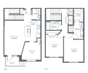 G- Townhome Floor Plan G- Townhome Floor Plan at Union Berkley, Missouri