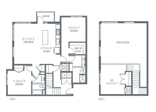 P1 Floor Plan P1 Floor Plan at Union Berkley, Missouri, 64120
