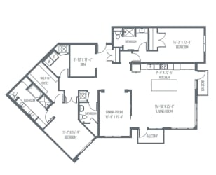 P3 Floor Plan P3 Floor Plan at Union Berkley, Kansas City, MO