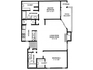 B9 Floor Plan at High Oaks, Austin, TX