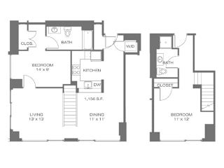 The Stark Floor Plan | Residences at Manchester Place