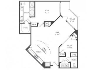 A10S Floor Plan at The District at Rosemary, Sarasota, Florida