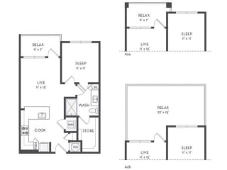 A1 Floor Plan at The District at Rosemary, Sarasota, 34236