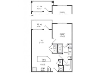 A4 Floor Plan at The District at Rosemary, Sarasota, 34236