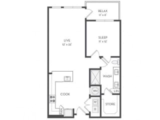 A6 Floor Plan at The District at Rosemary, Florida, 34236