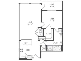 A8 Floor Plan  at The District at Rosemary, Sarasota, FL