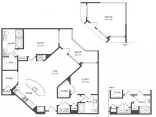 B10S Floor Plan at The District at Rosemary, Florida
