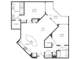 B8 Floor Plan at The District at Rosemary, Sarasota, Florida