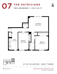 Group Fox - The Patricians - Two Bedroom Floor plan Group Fox - The Patricians - Two Bedroom Floor plan