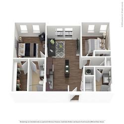 Floor Plan 2 Bedrooms