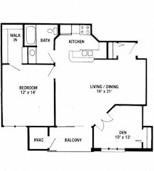 1 bedroom den 1 bath