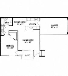 1 bedroom 1 bath with attached garage