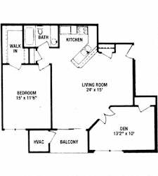 1 bedroom den 1 bath upper level unit