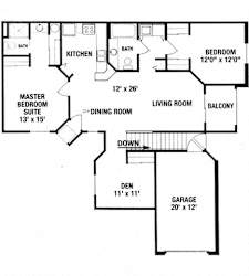 2 bedroom den upper unit attached garage