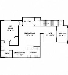 1 bedroom den upper unit with attached garage