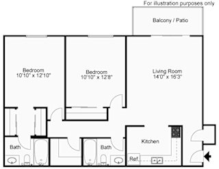 2 bedroom 2 bath