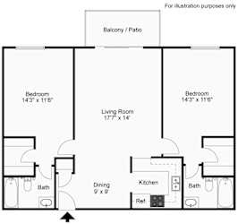 2 bedroom 2 bath